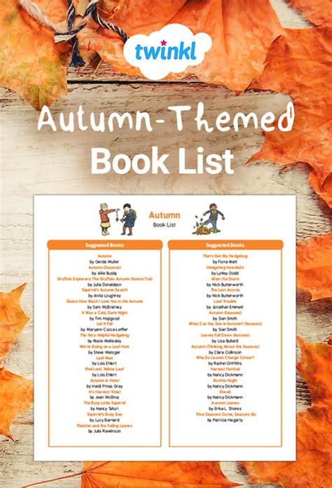 Best Autumn Books for Kids List Autumn Eyfs Activities, Homeschool Activities, Literacy Resource ...