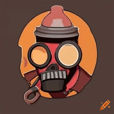 Label of a soup can featuring the pyro from tf2 on Craiyon