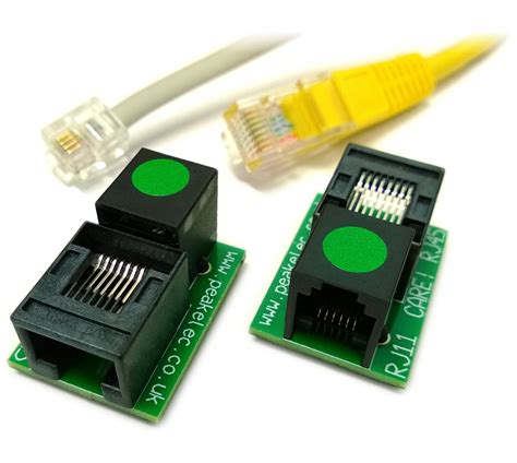 RJ11 to RJ45 Adapter Pair | Peak Electronic Design Limited