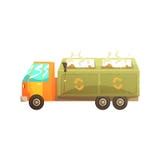 Cartoon Garbage Truck stock vector. Illustration of moving - 32205904