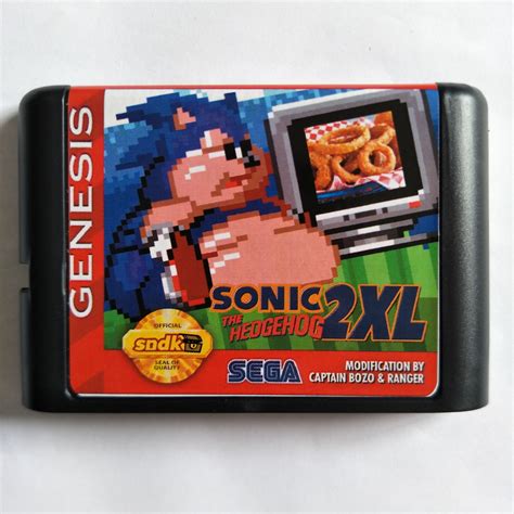 Sonic 2XL Sega Genesis Mega Drive System 16bit - Video Game, Game Accessories