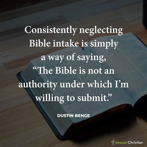 Is the Bible the authority in your life? – Dustin Benge | Deeper ...