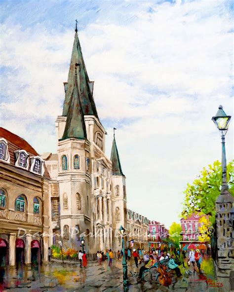 ‘Cathedral Plaza’ – st louis cathedral | New orleans art, Louisiana art, St louis cathedral