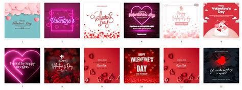 Valentine's Day Templates Canva Template 25 - Etsy