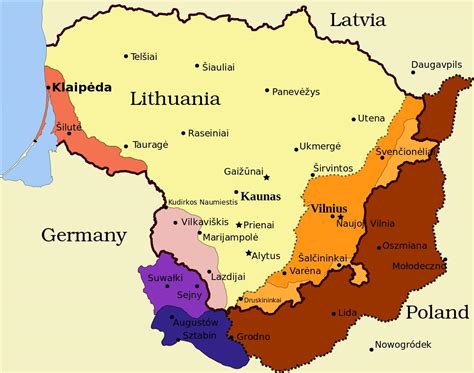 Kaunas Lithuania map - Map of kaunas Lithuania (Northern Europe - Europe)