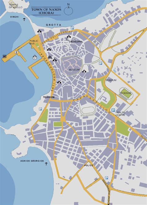 Naxos Town Map - Naxos Greece • mappery