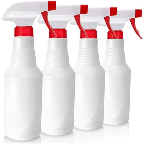 LiBa Spray Bottle (4 Pack,16 Oz), Commercial Grade/Industrial/Household Use, No Leak and Clog ...