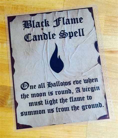 Black Flame Candle Spell Printable