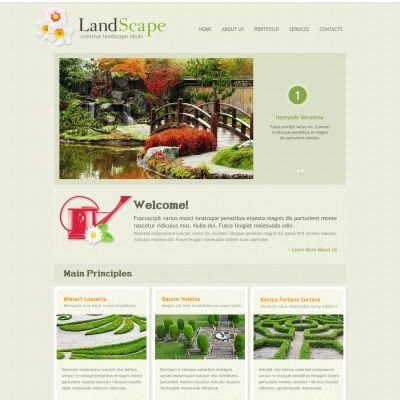 Landscape Design Website Template | Website template, Website design ...