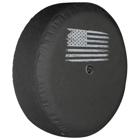 Jeep Wrangler JL & JLU Soft Vinyl Fabric Spare Tire Cover - Black Denim Grain