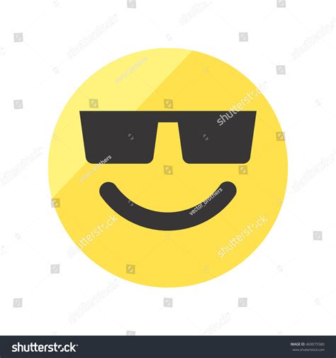 Colored Smiley Sunglasses Emoji Vector Icon Stock Vector (Royalty Free ...