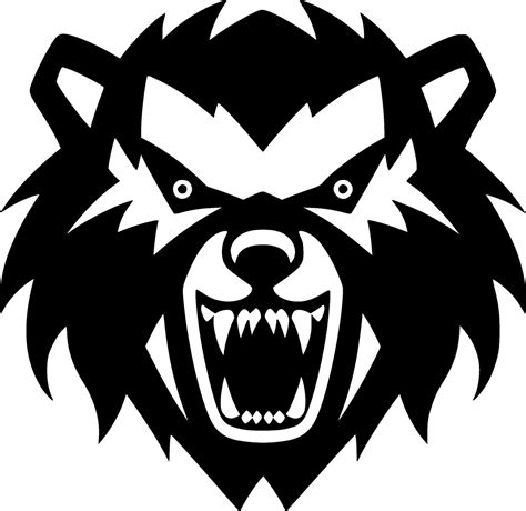 Bear, Black and White Vector illustration 26689891 Vector Art at Vecteezy