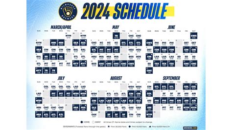 Brewers Schedule 2024 Pdf Printable - Inna Renata