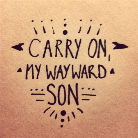 Carry On, My Wayward Son. by aliceandtheballoon on DeviantArt