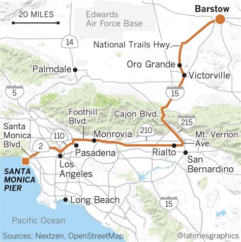 Map Of Route 66 In California - Printable Map