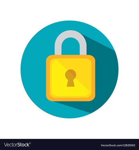 Padlock secure isolated icon Royalty Free Vector Image