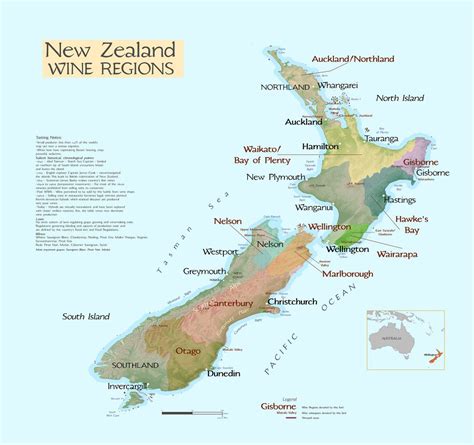 Large New Zealand wine regions map | New Zealand | Oceania | Mapsland ...