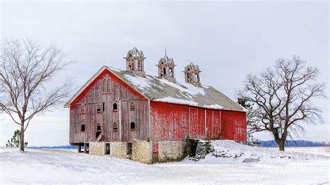 Old Weathered barn with cupolas Photograph by Randy Jacobs - Fine Art ...