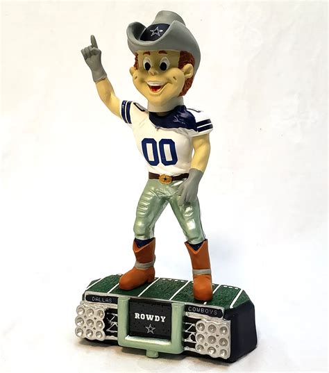 Cowboys Rowdy Mascot Stadium Lights Bobblehead - SWIT Sports