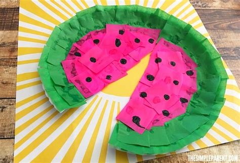 Make a Cute Watermelon Craft from a Paper Plate