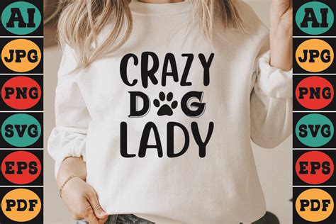 Crazy Dog Lady Graphic by anwarhossinbd83 · Creative Fabrica