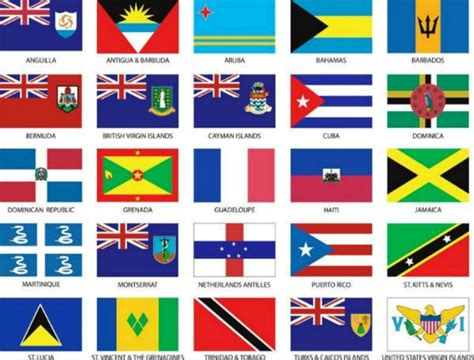 Caribbean Islands 3x5' Flag Set of 25 Country Polyester Flags (Special ...