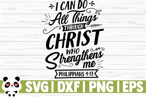 I Can Do All Things Through Christ Graphic by CreativeDesignsLLC · Creative Fabrica