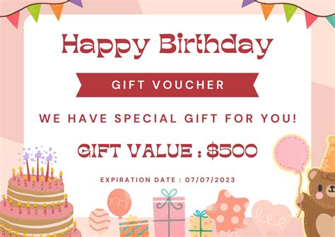 Birthday Coupon Templates Free Printable