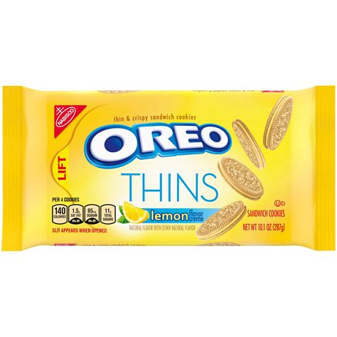 Nabisco Oreo Lemon Creme Sandwich Thin Cookies, 10.1 Oz. - Walmart.com