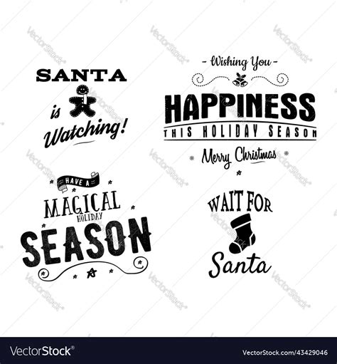 Christmas calligraphy quotes designs xmas Vector Image