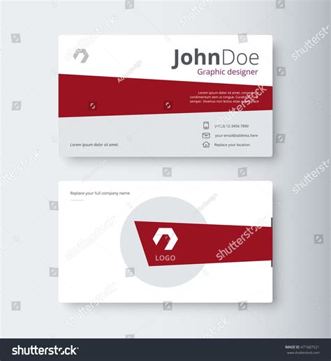 Business Contact Card Template Design Vector Stock Vector 471687521 - Shutterstock