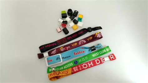 Festival Events Customized Fabric Wristbands With Adjustable Bead - Buy Fabric Wristbands For ...