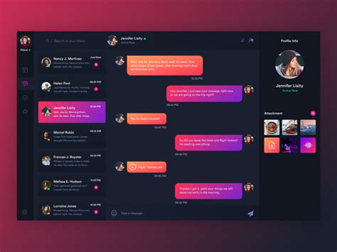 Messaging/Chatting Web App | Mobile web design, App ui design, App design inspiration