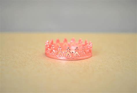 Dainty Pink Crown Ring, Pink Princess Crown Ring, Princess Ring, Tiara ...