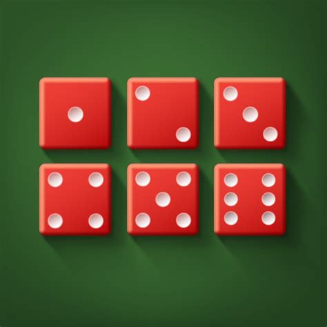 Free Vector | Vector set of red casino dice top view isolated on green ...