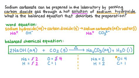 How To Balance Na2co3 H2o Naoh Co2 Sodium Carbonate