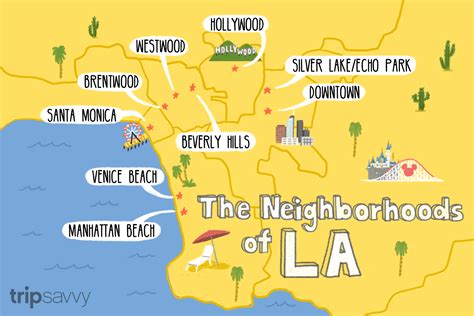 Map Of Los Angeles Neighborhoods - Map Of Counties Around London