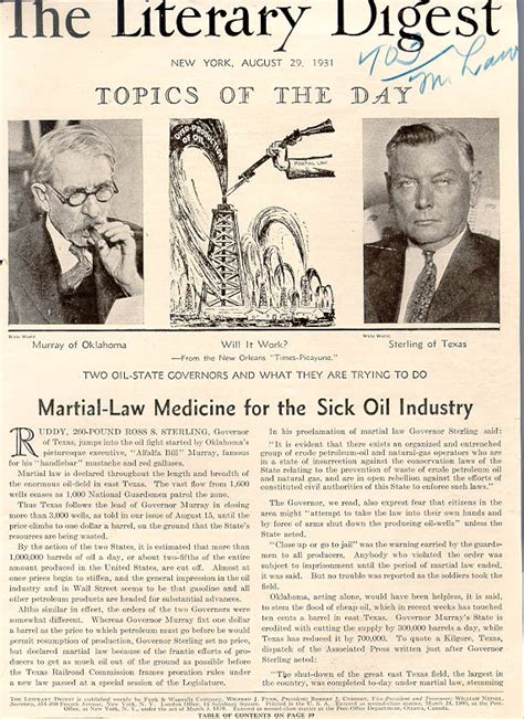 Hazardous Business - Literary Digest article, 1931 - Page 1 - Texas ...