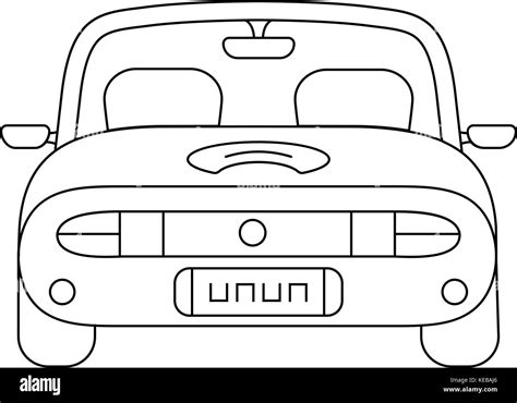 Car Outline Black and White Stock Photos & Images - Alamy