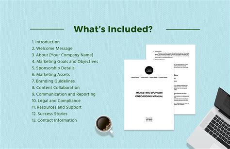 Marketing Sponsor Onboarding Manual Template in Word, PDF, Google Docs - Download | Template.net