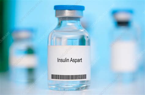 Vial of insulin aspart - Stock Image - F036/9874 - Science Photo Library