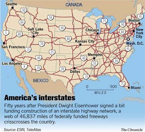 Albums 91+ Pictures Map Of The Interstates In The United States Superb