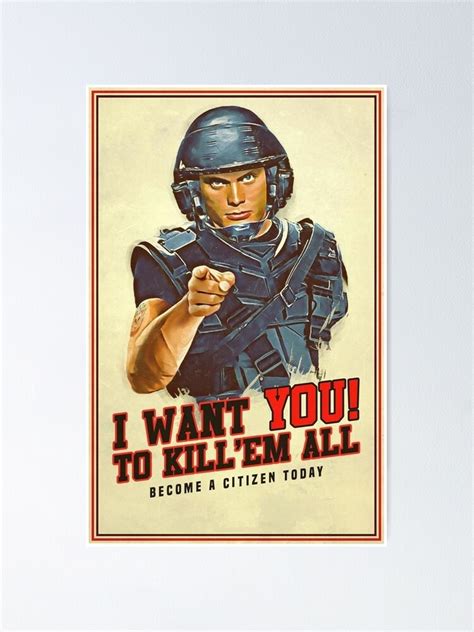 "Starship Troopers recruitment poster" Poster for Sale by ...