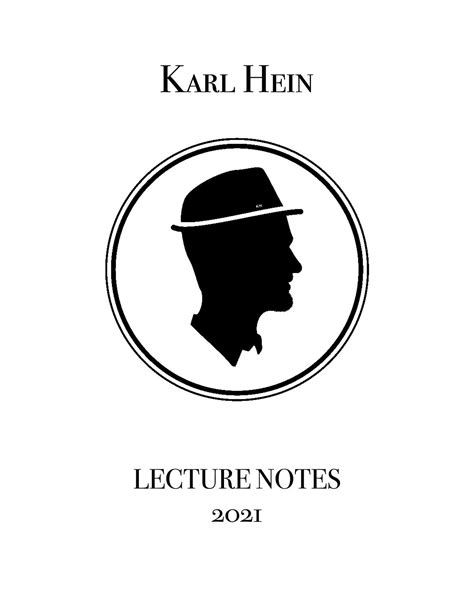 2021 LECTURE NOTES - KARL HEIN / Karl Hein Magic