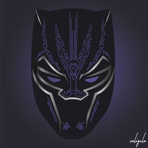 Black Panther Mask Drawing