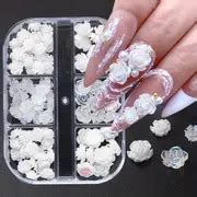 Flower Nail Art Charms Decoration,3d Acrylic Flower Nail Charms Nail ...