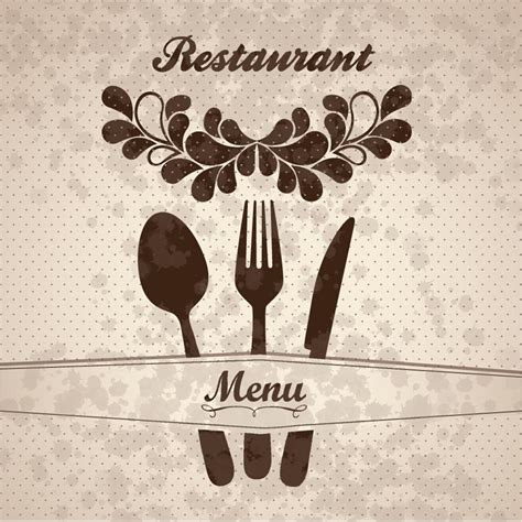 Restaurant menu cover vector