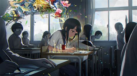 🔥 [10+] Anime Girl Studying Wallpapers | WallpaperSafari