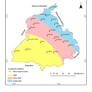 Precipitation Trends in different climate zones of Punjab | Download ...