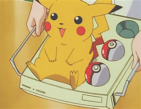 a pikachu pokes its head out of the oven in front of someone